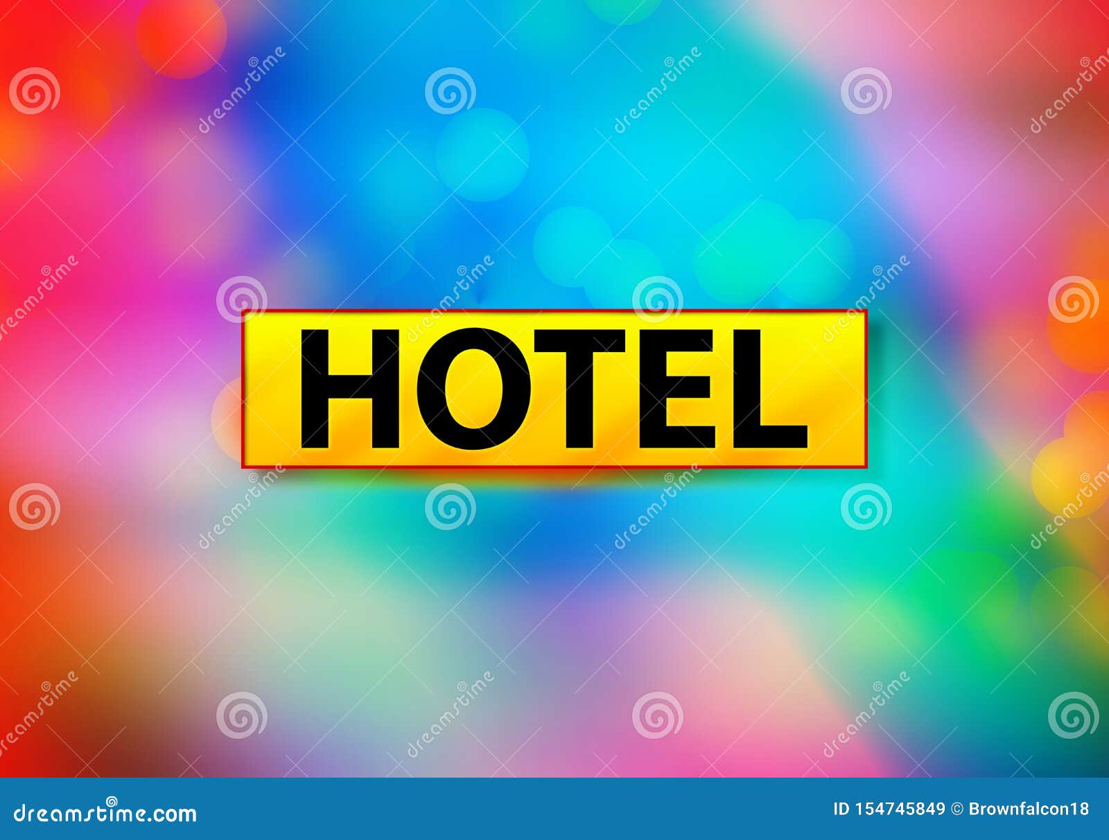 Hotel Abstract Colorful Background Bokeh Design Illustration Stock  Illustration - Illustration of accommodation, yellow: 154745849