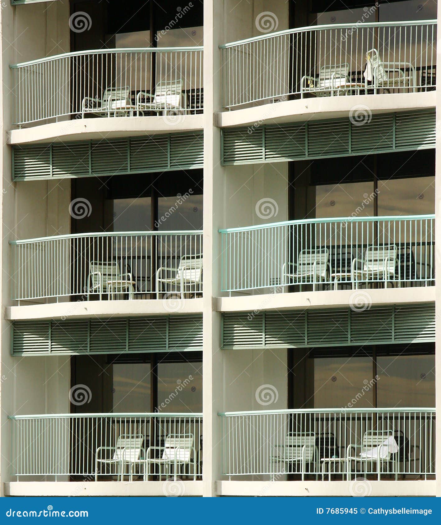 Hotel Balconies Royalty Free Stock Photo Image 7685945