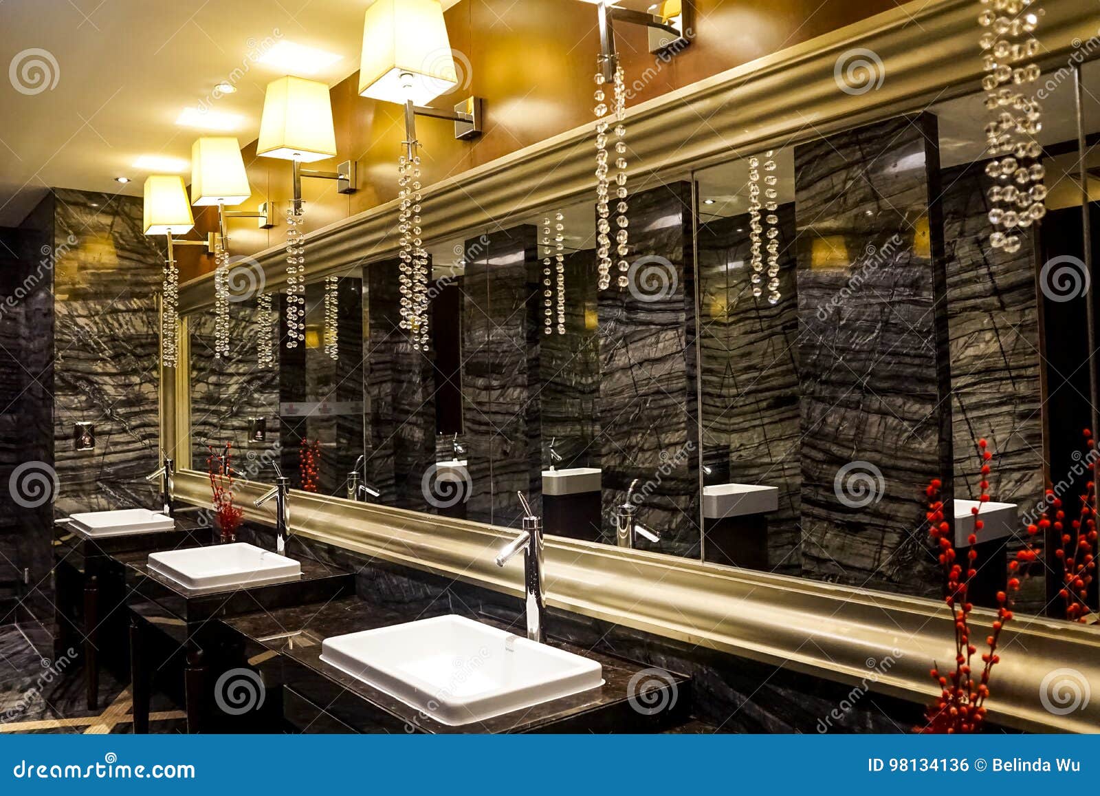 Hotel bathroom stock photo. Image of interior, marble - 98134136