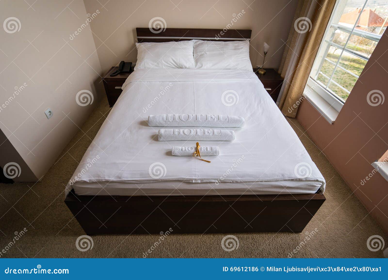 Hotel Bed stock photo. Image of hotel, 69612186