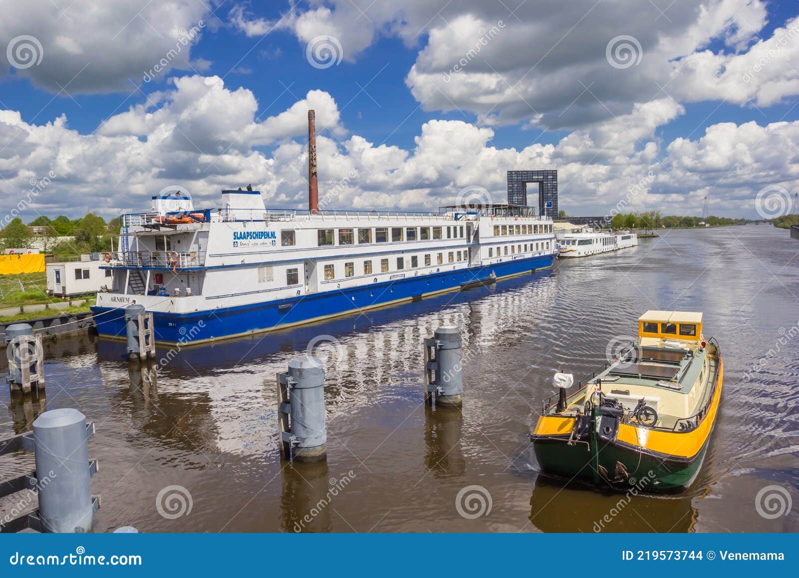 Hotel Boat in the Canal in Groningen Editorial Stock Image Image of