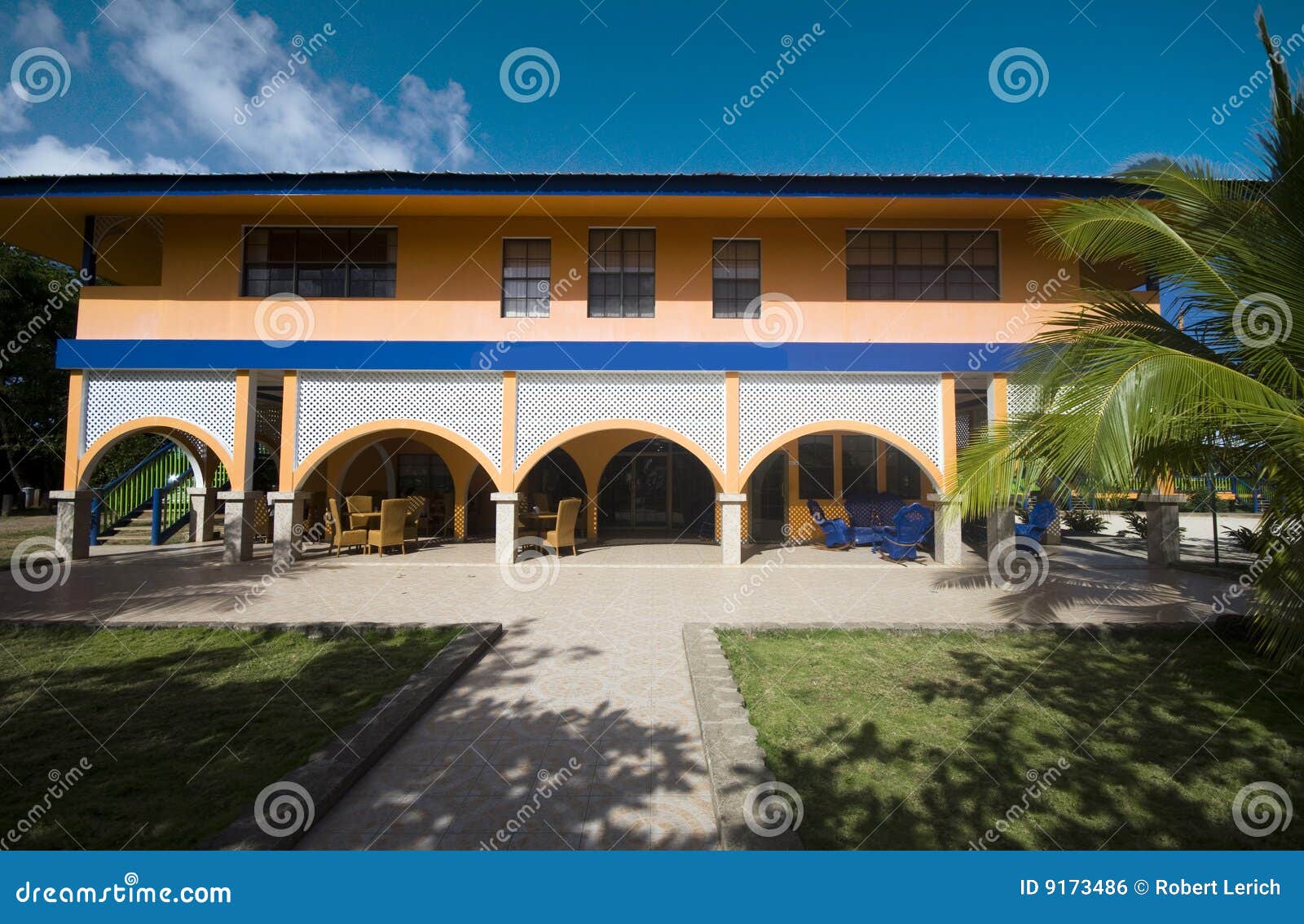 Hotel Cabanas Beach Hammocks Corn Island Nicaragua Stock Photo Image