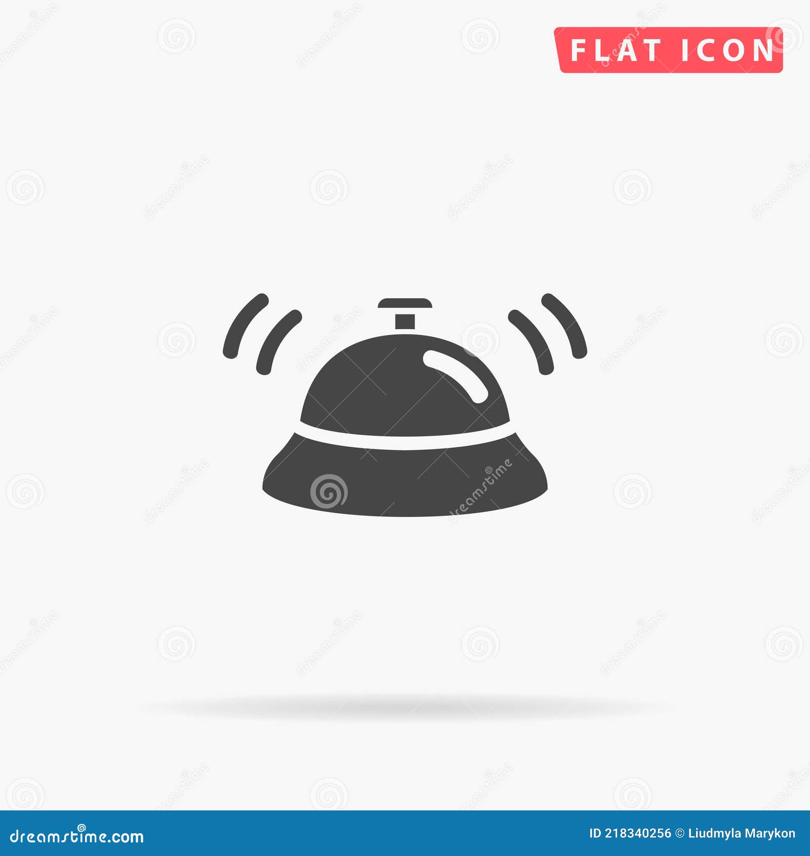 Hotel Call Bell Flat Vector Icon Stock Vector Illustration of call