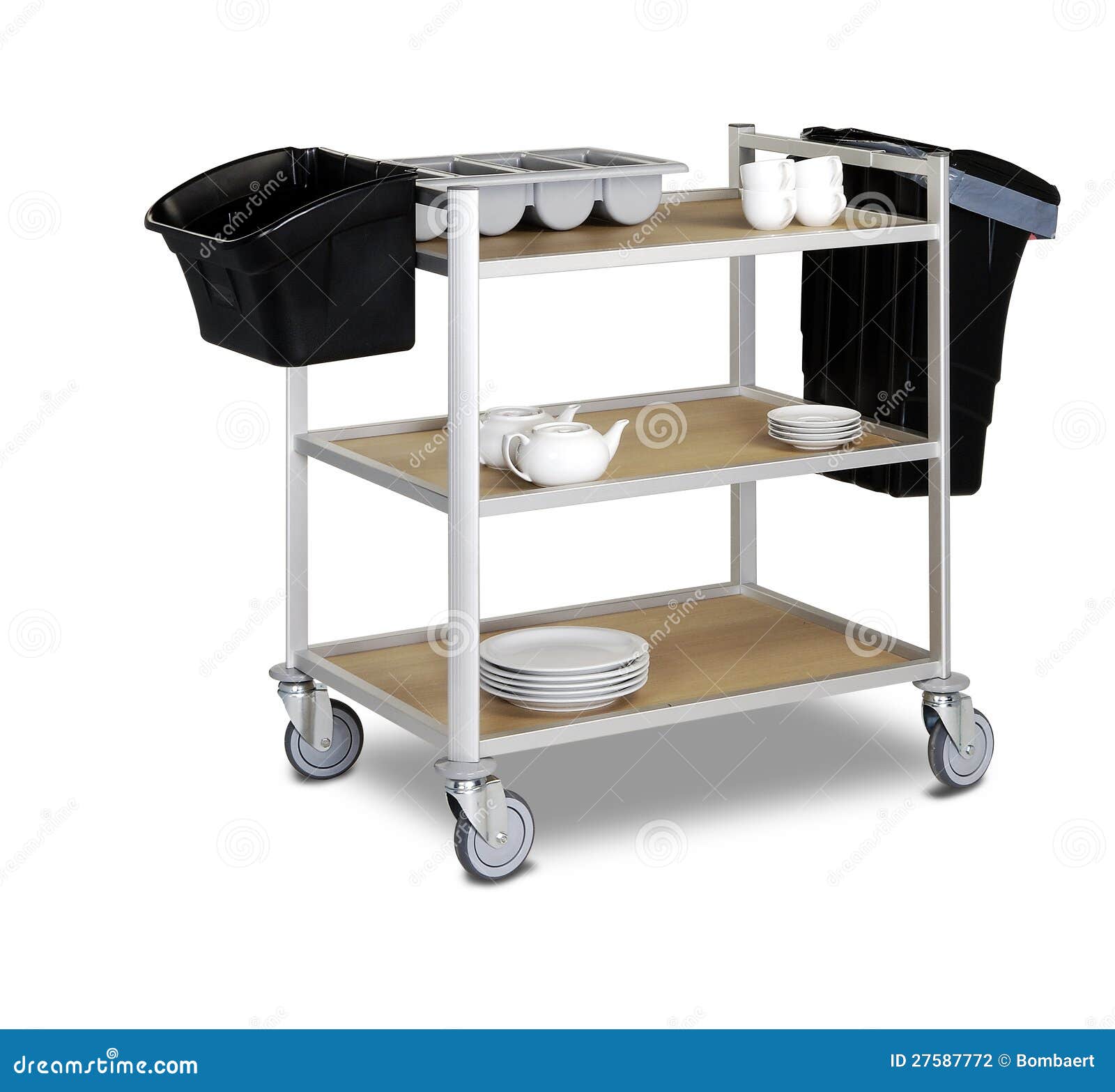 The Hotel Cleaning Tool Cart Stock Photo Image of work, bottles 27587772