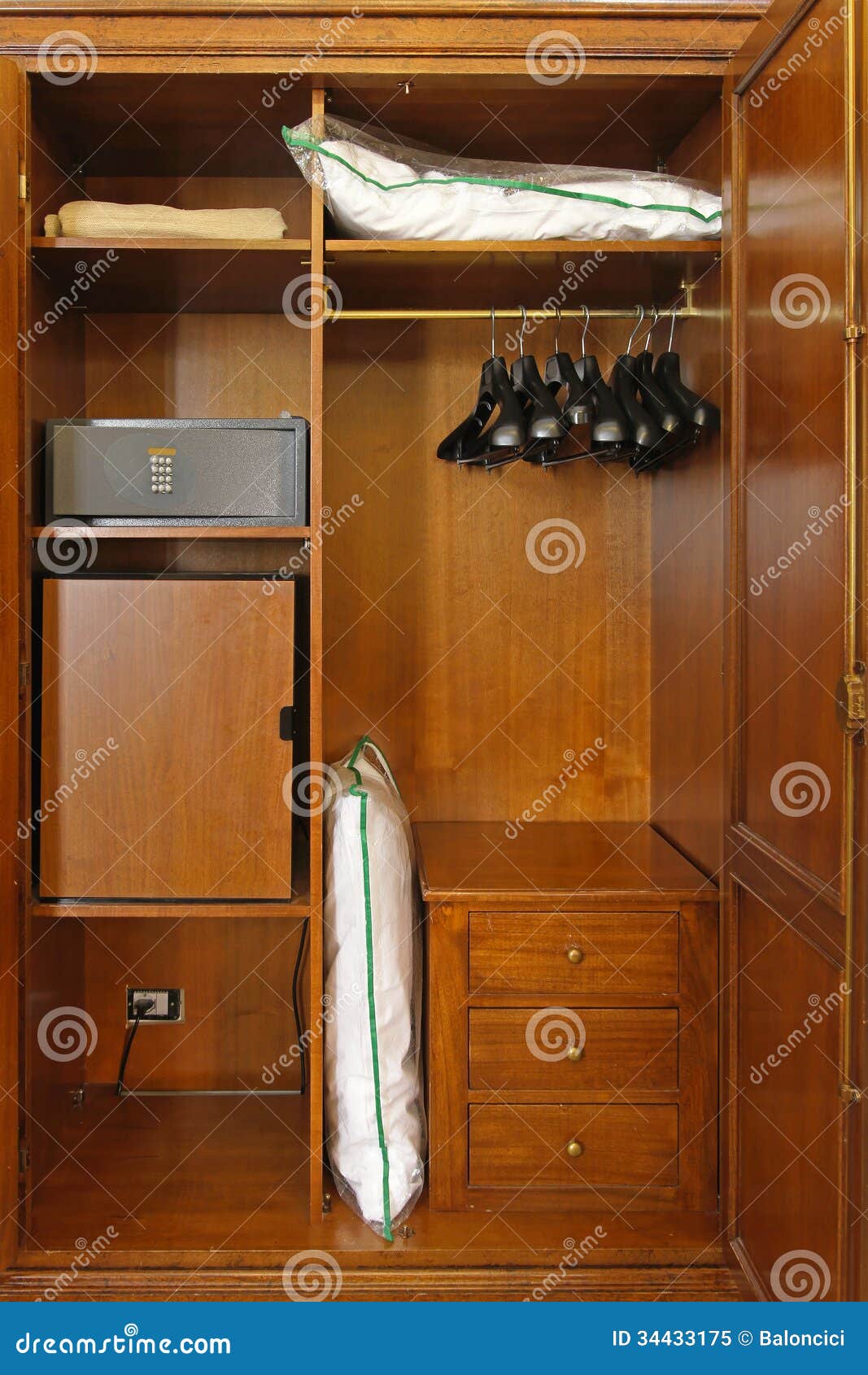 Hotel closet stock image. Image of furniture, closet 