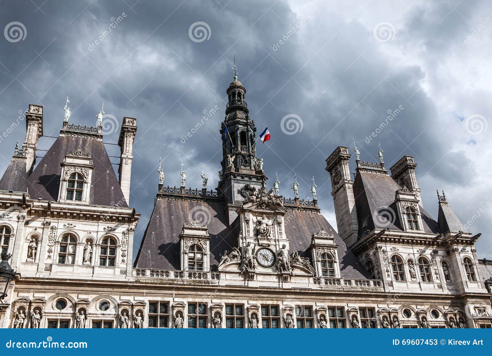 Hotel-de-Ville City Hall in Paris - Building Housing City of Paris`s ...