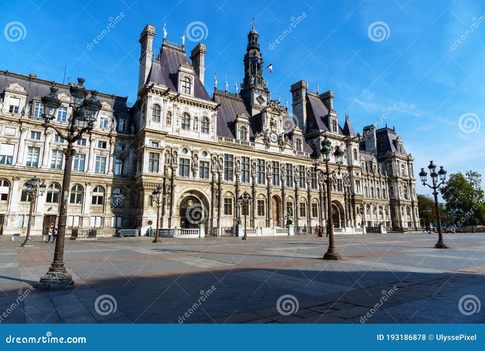 Hotel De Ville. City Hall of Paris Stock Photo - Image of hall, city ...