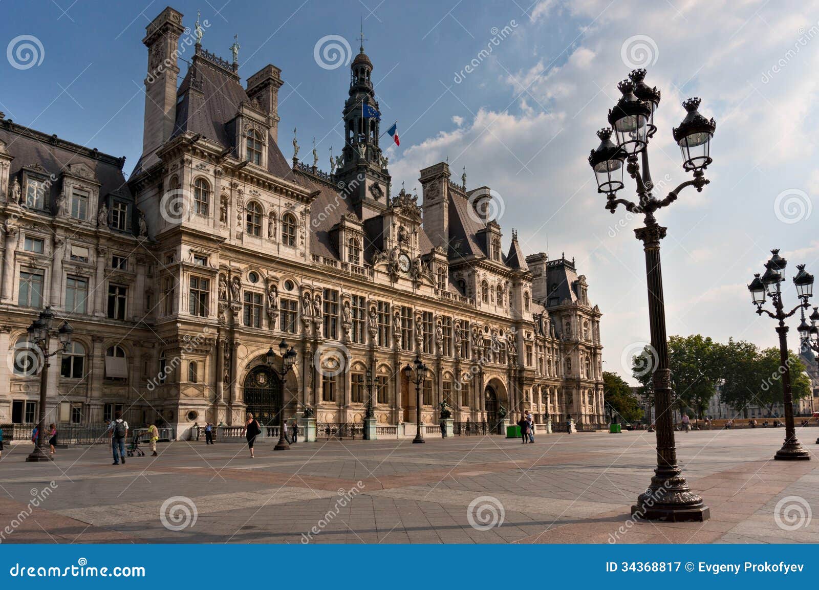 Hotel de Ville in Paris stock image. Image of antique - 34368817