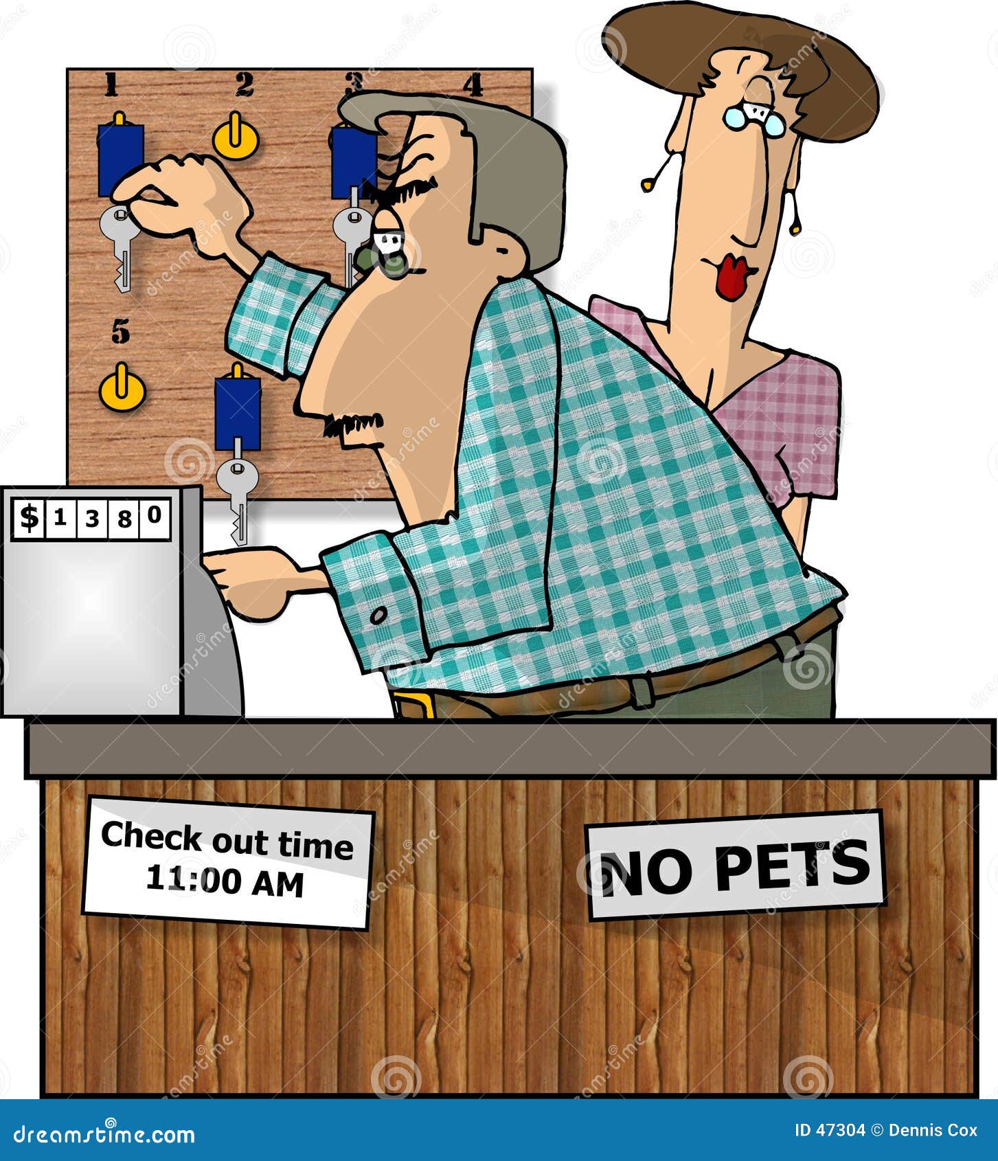 Hotel Front Desk Stock Illustration Illustration Of Desk 47304