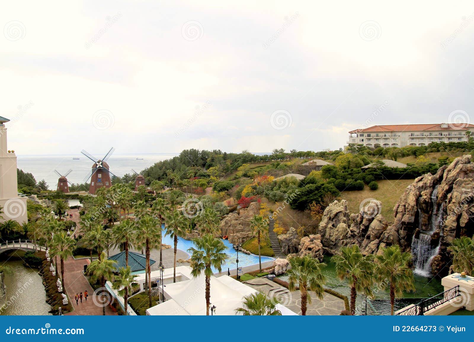 Hotel Garden stock image. Image of tree, landscaped, green - 22664273