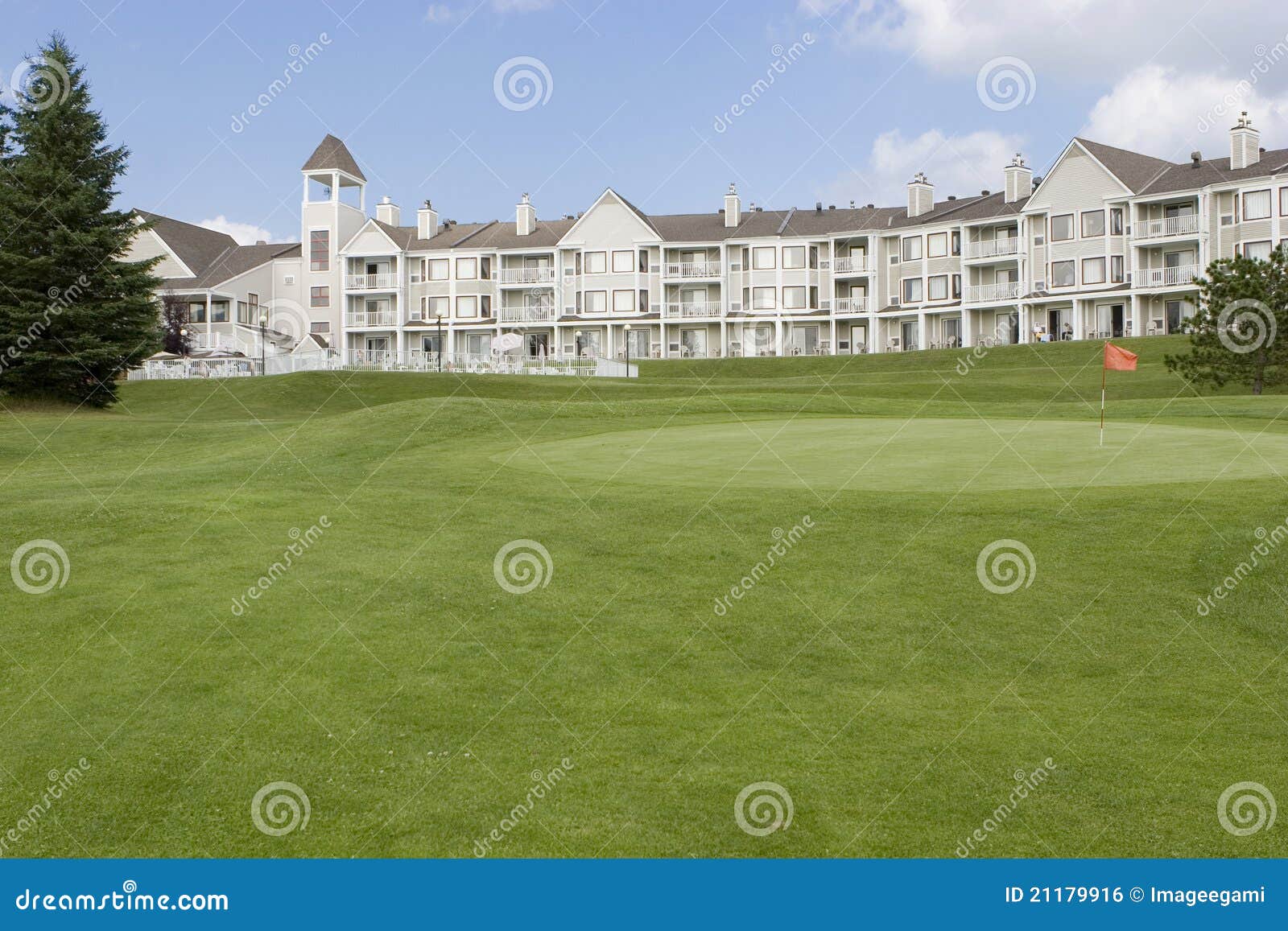 Hotel with Golf Course stock photo. Image of canada, business 21179916