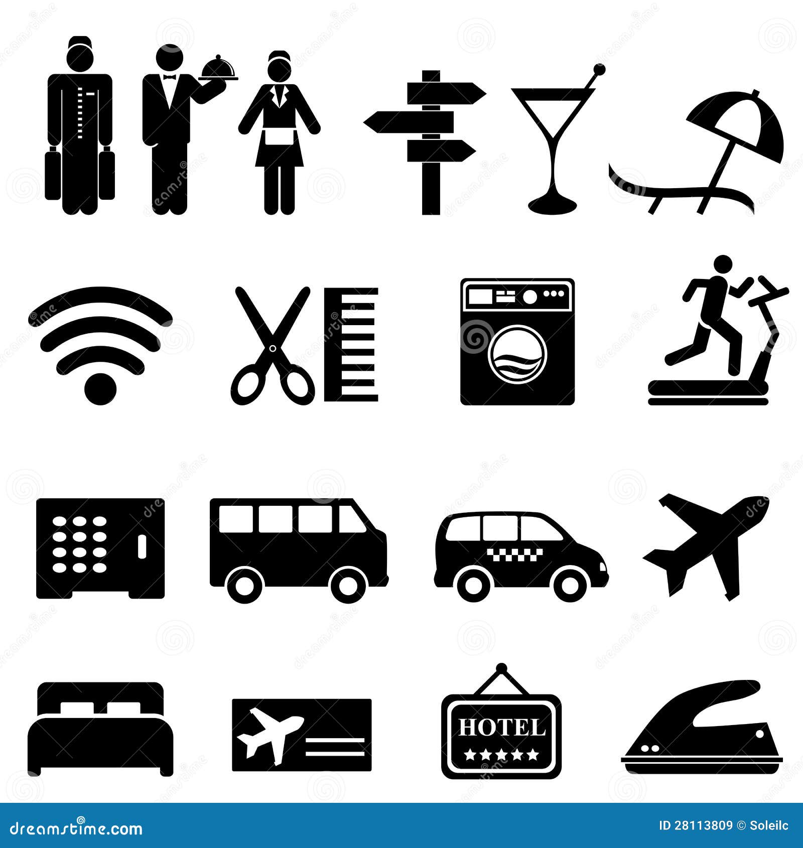 Hotel Icon Set Royalty Free Stock Images - Image: 28113809