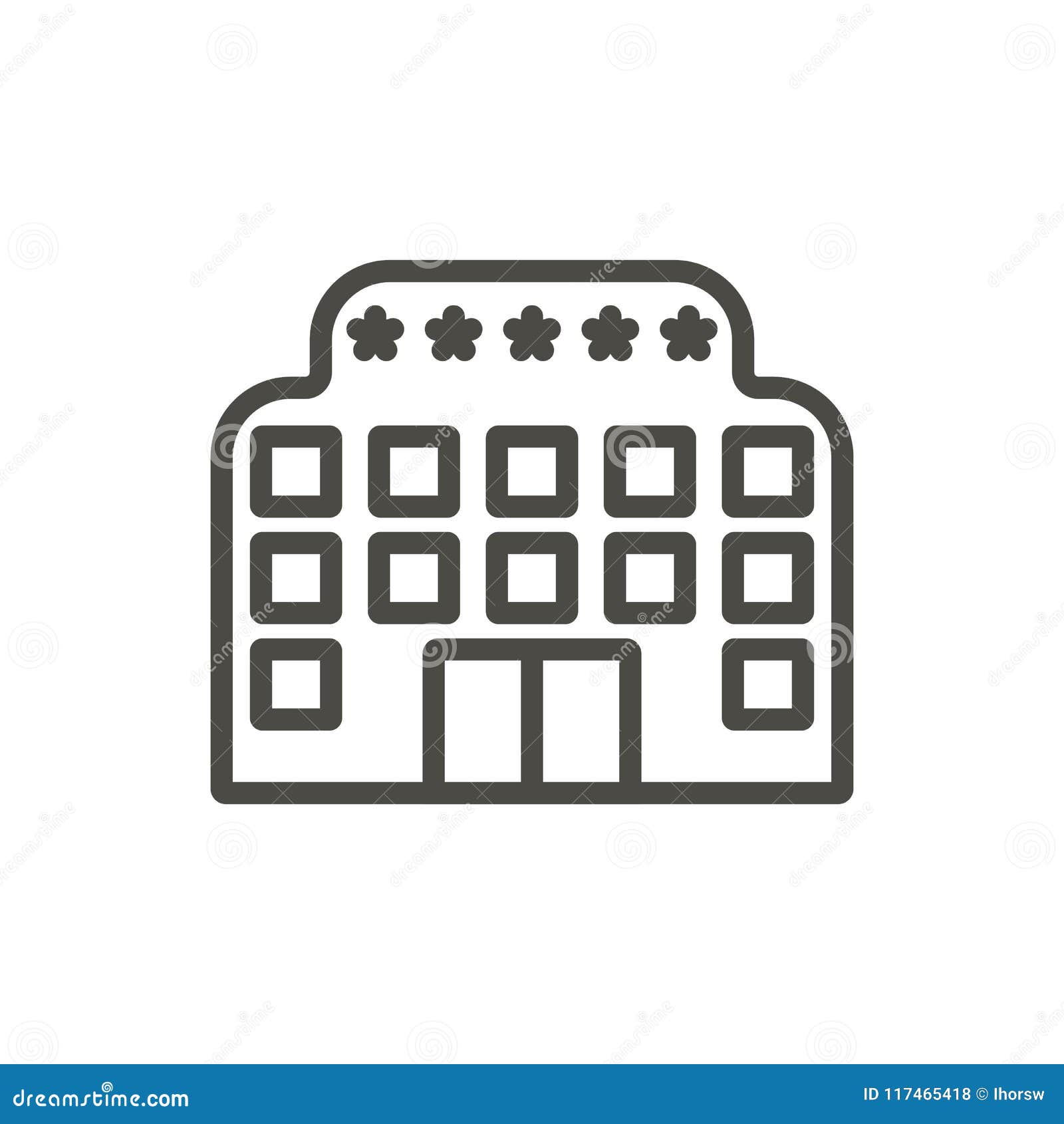hotel icon . line travel  . trendy flat outline ui sign . thin linear building graphic pictogram for we
