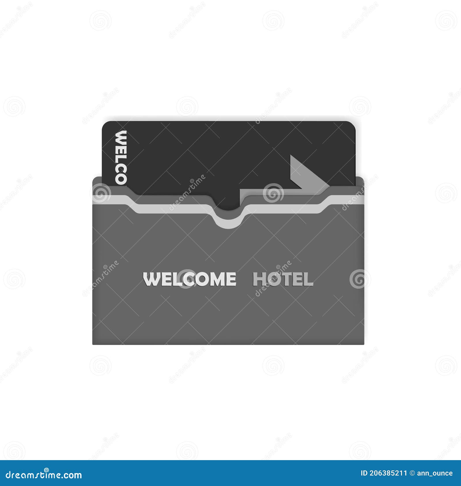 Hotel Key Card Inside Horizontal Keycard Sleeve Holder Vector With Hotel Key Card Template