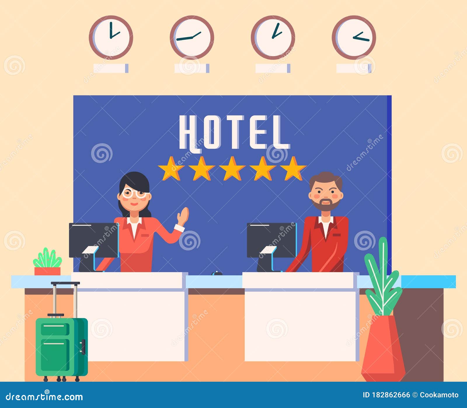 Hotel Receptionist Stock Illustrations 3 200 Hotel Receptionist Stock Illustrations Vectors Clipart Dreamstime