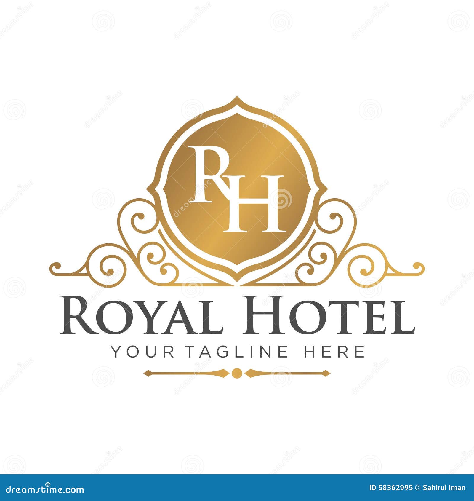 Hotel Logo Template stock vector. Illustration of logo - 58362995