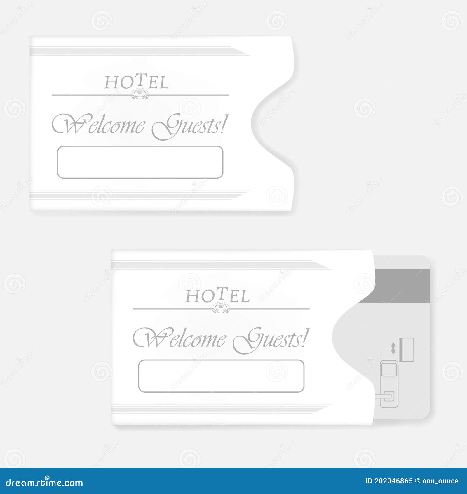 Hotel Magnetic Stripe Key Card Horizontal Sleeve Holder, Vector Pertaining To Hotel Key Card Template