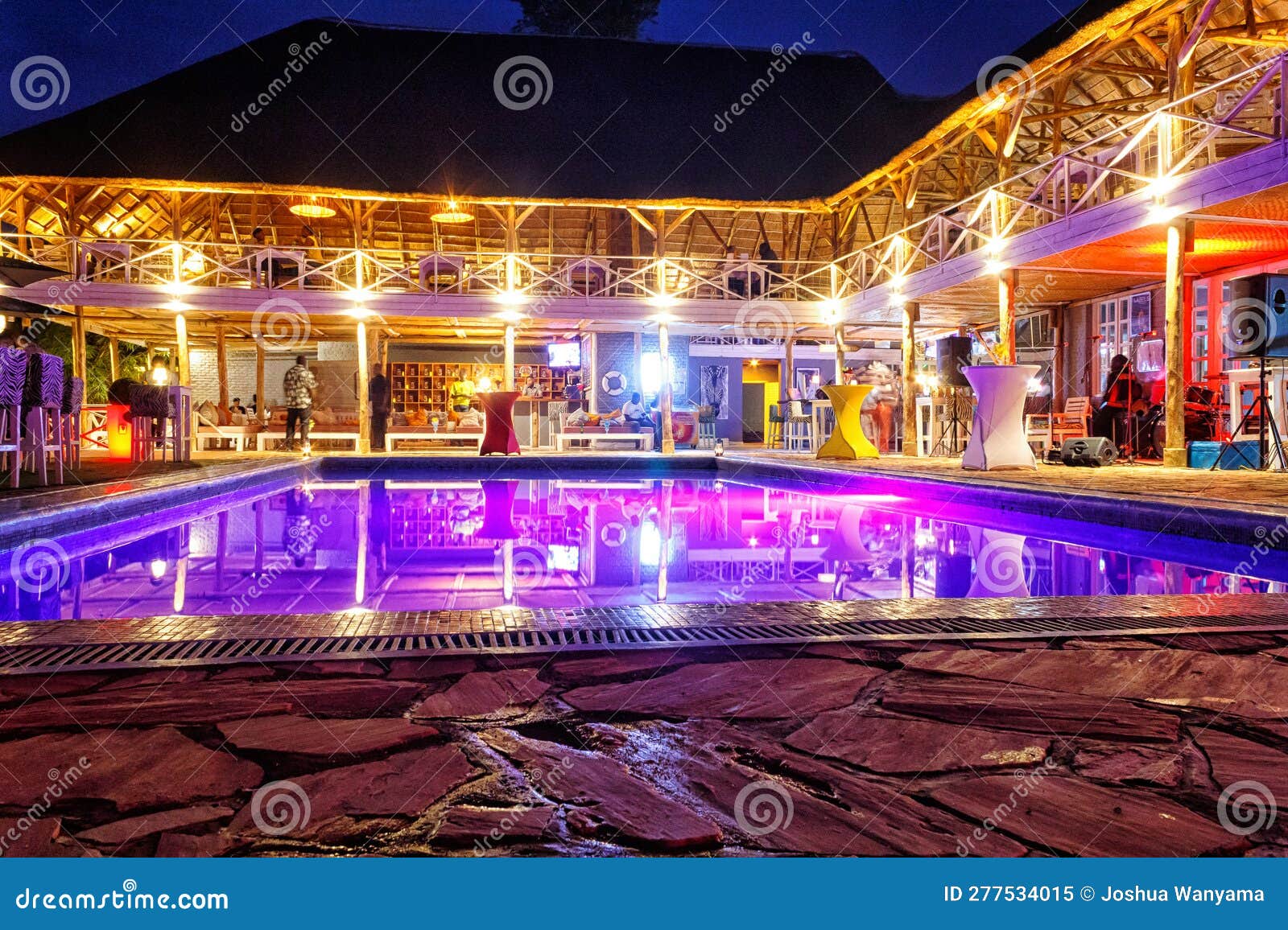 Hotel Pool at Night in Kigali Editorial Image Image of celebration