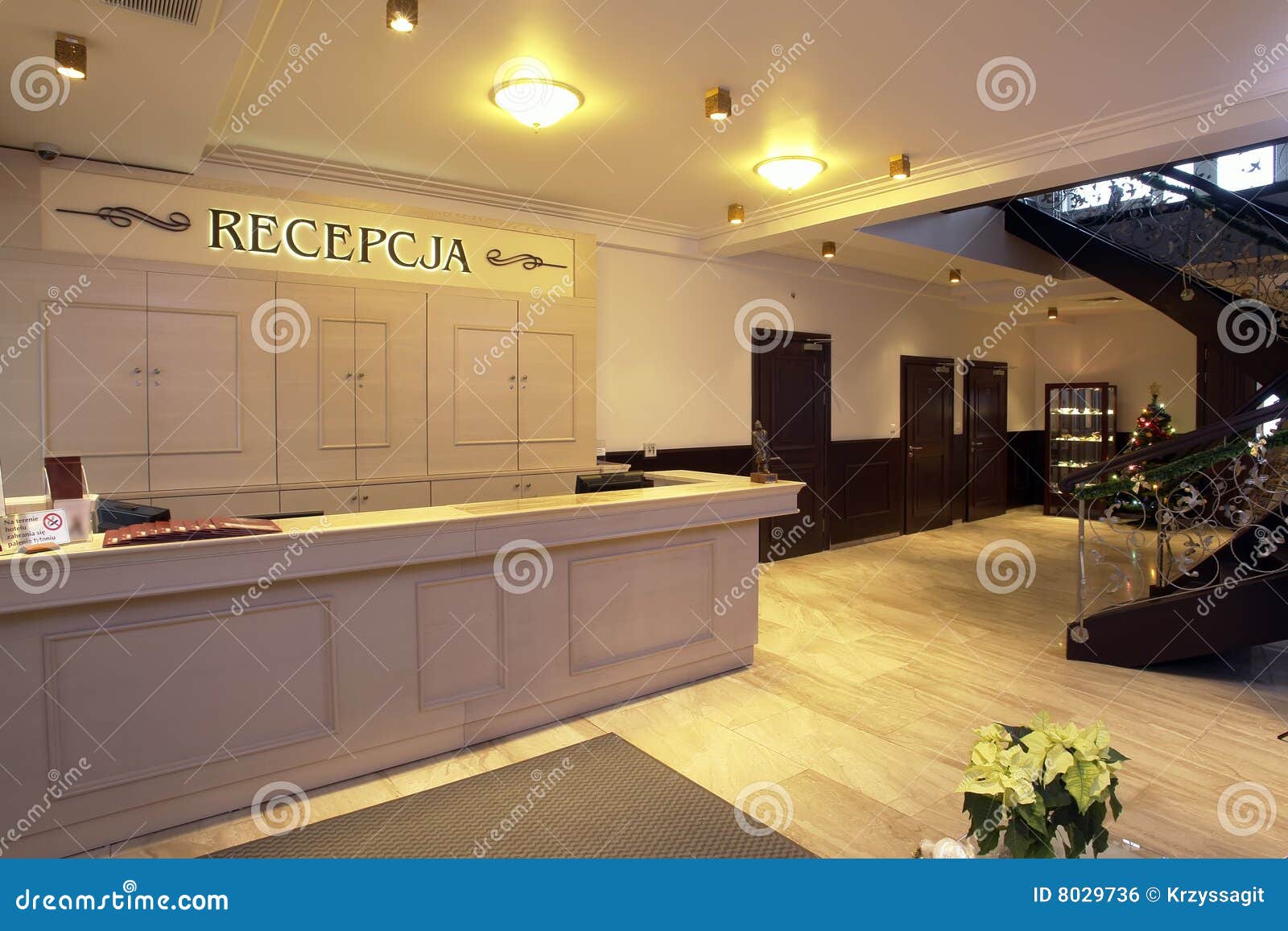 Hotel Reception Desk Stock Photo Image Of Check Inside 8029736