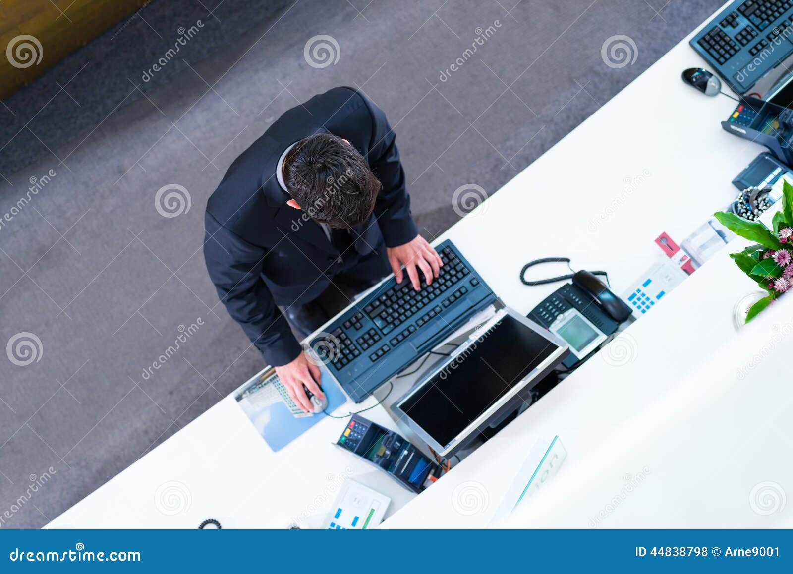 working at hotel front desk