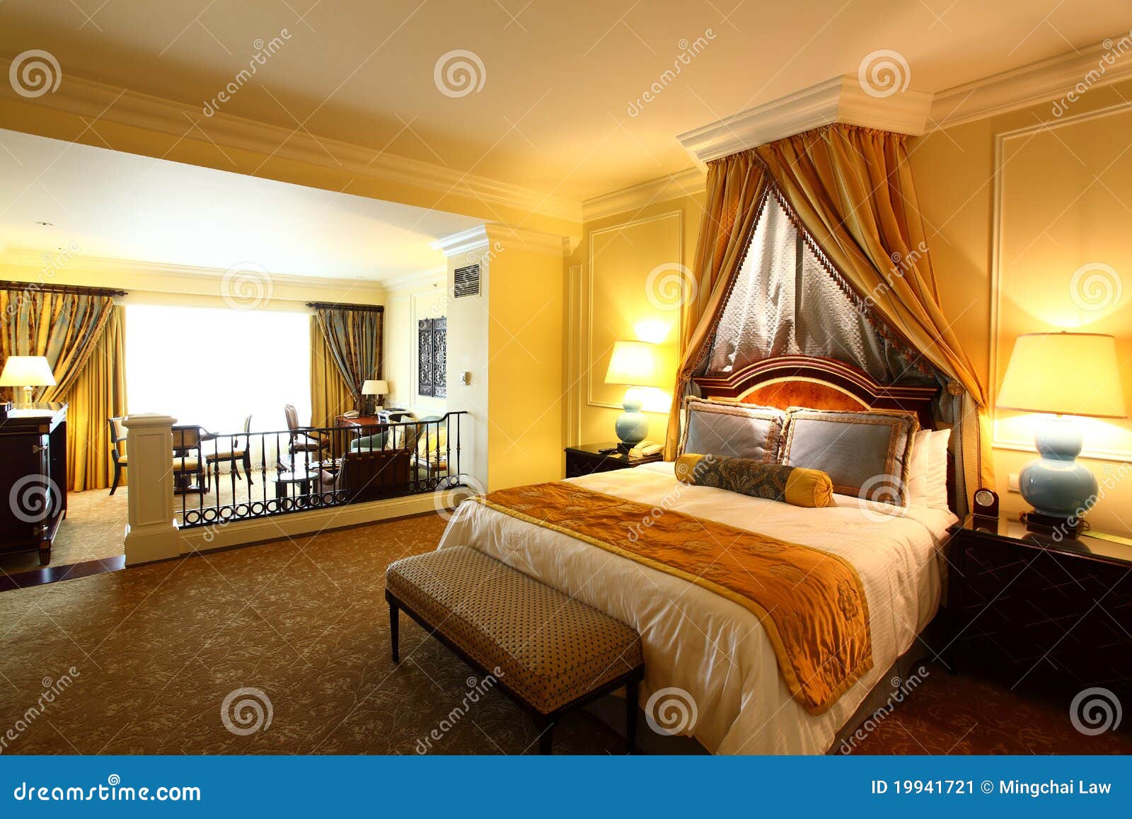 Hotel Room stock image. Image of indoors, interior, blanket - 19941721