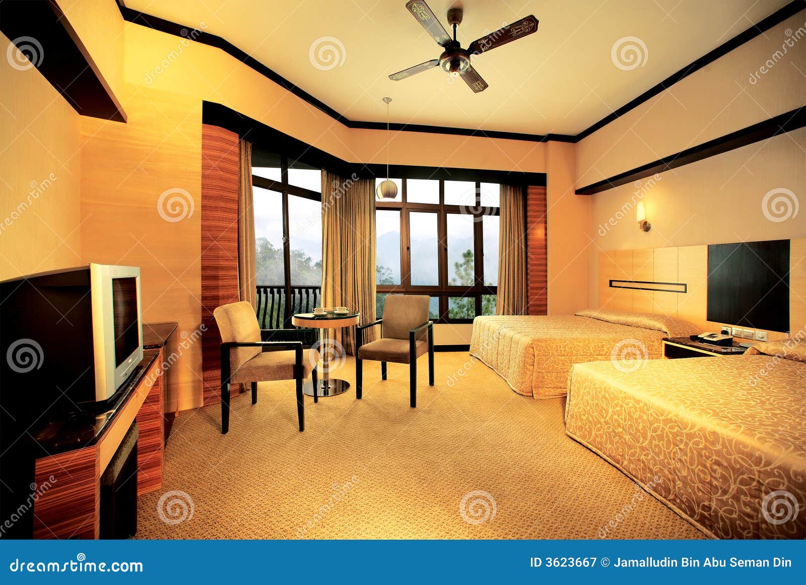 Hotel room stock image. Image of bedroom, motel, rest 3623667
