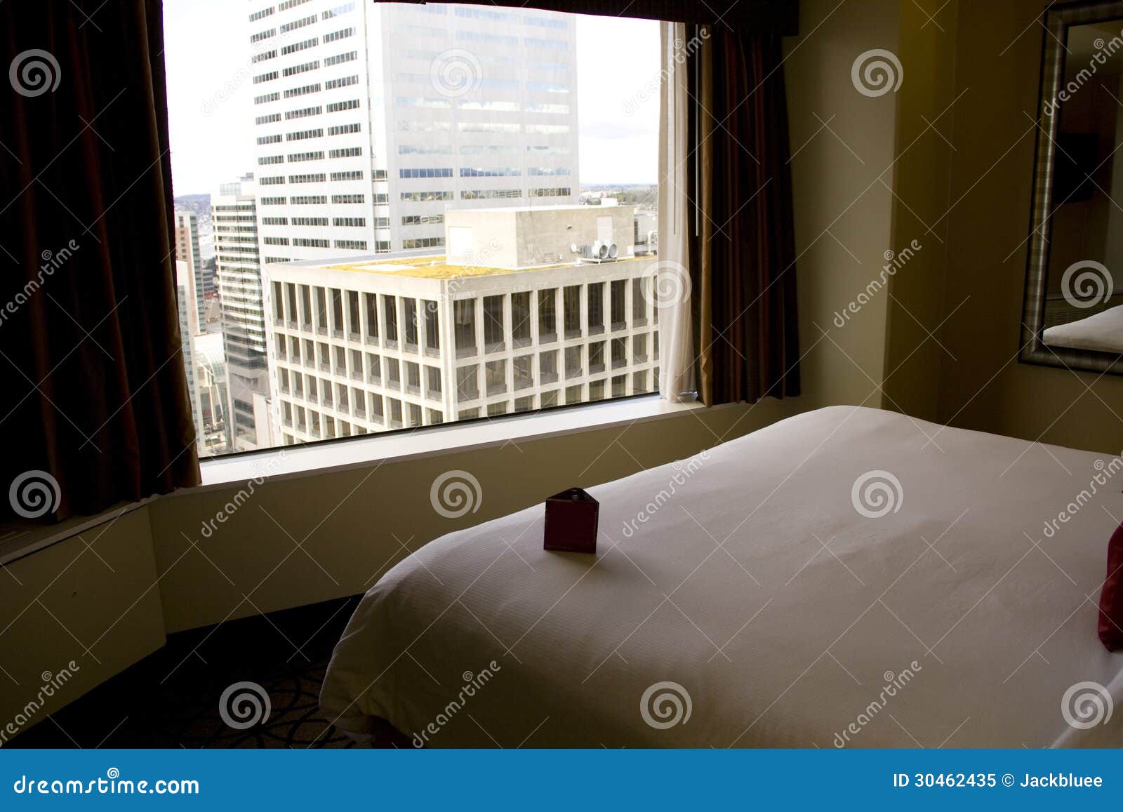 hotel room with great city views