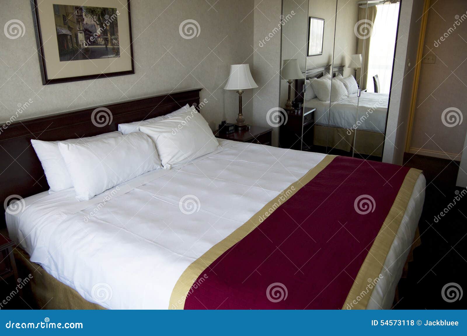 Hotel room stock photo. Image of furniture, mattress 54573118