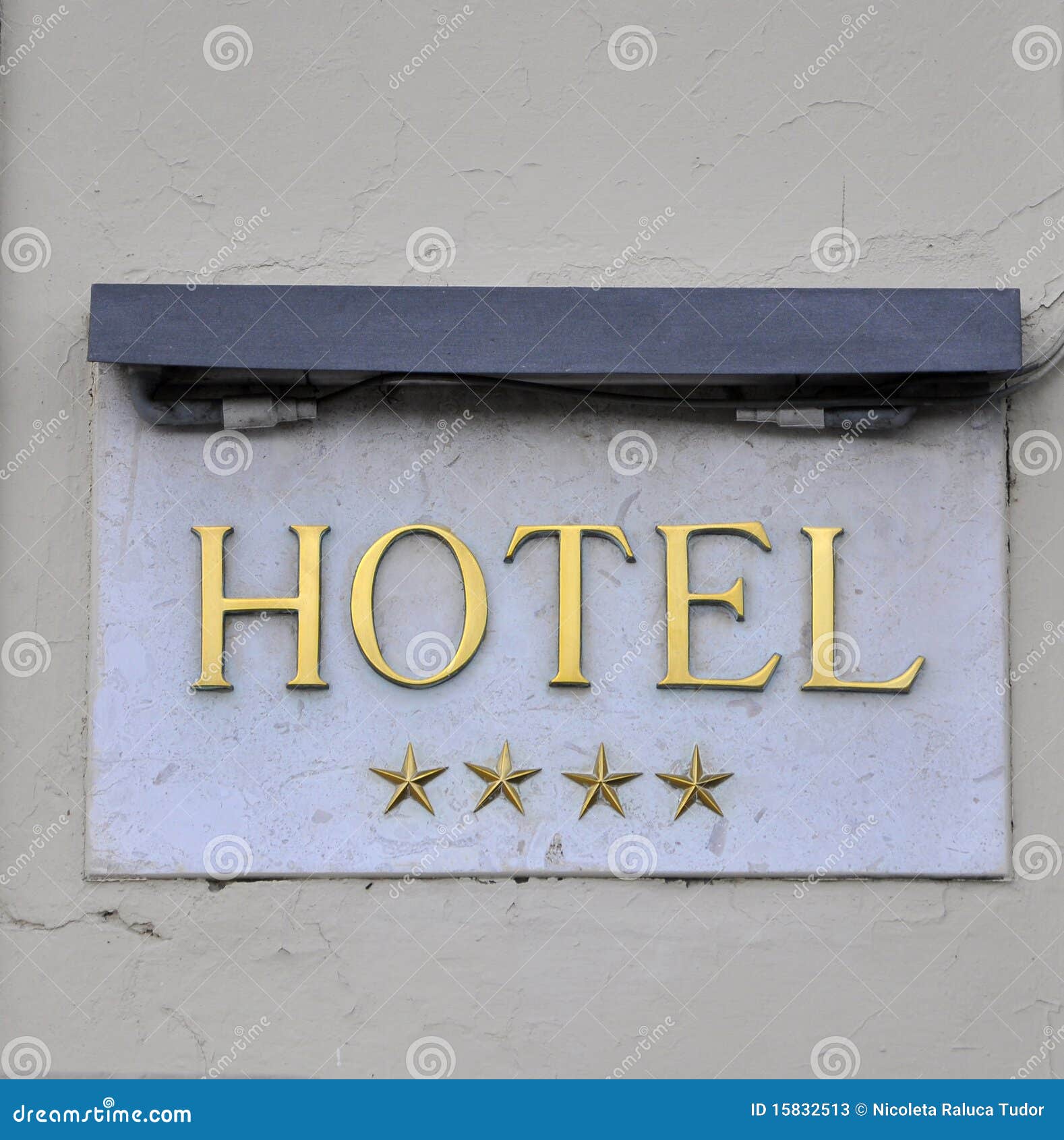 hotel sign: four star hotel in italy