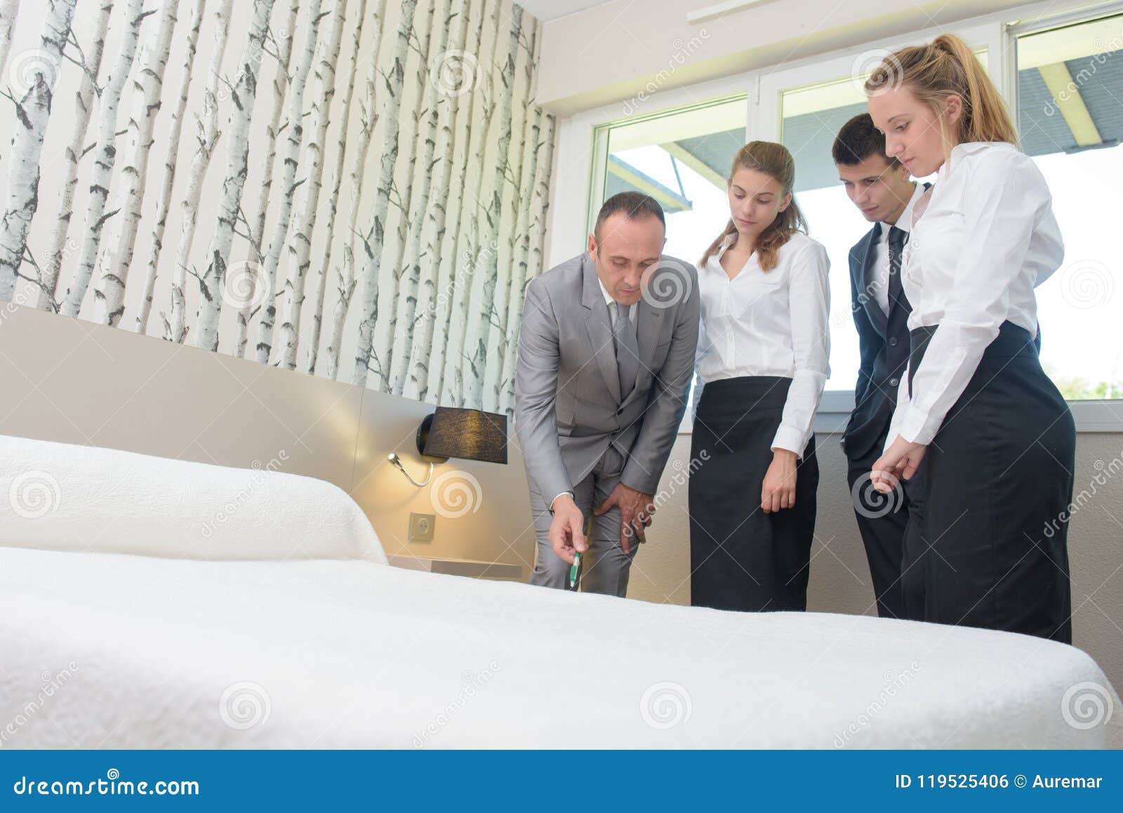Hotel Staff Undergoing Training Stock Photo Image of room, women