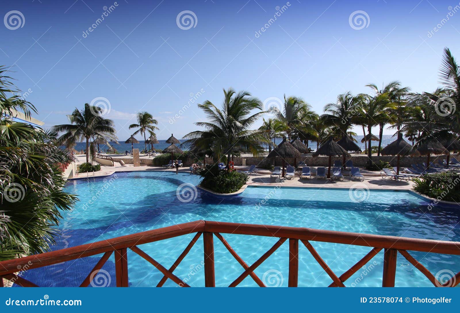 Hotel Swimming Pool in Mexico Stock Photo Image of tourist, vacations 23578074