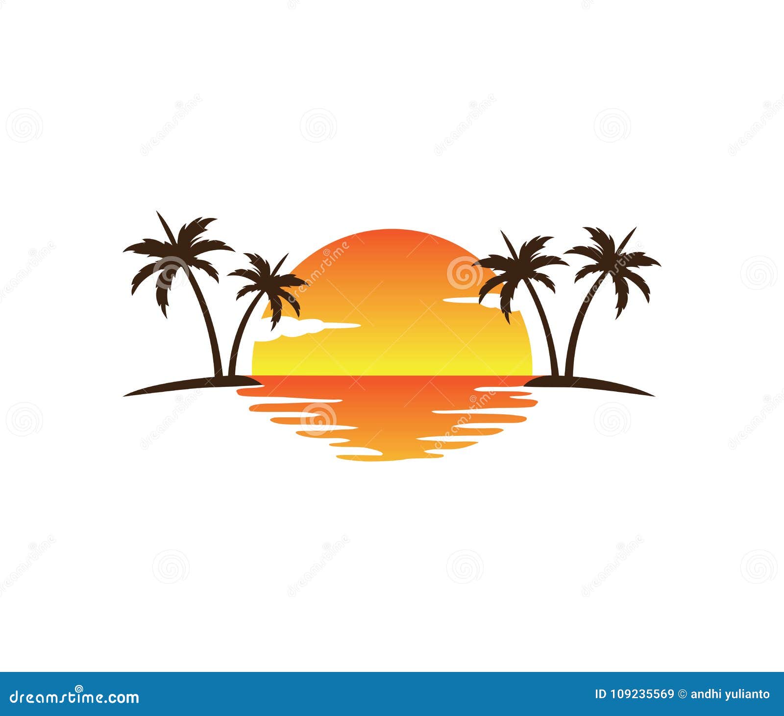 hotel tourism holiday summer beach coconut palm tree  logo 