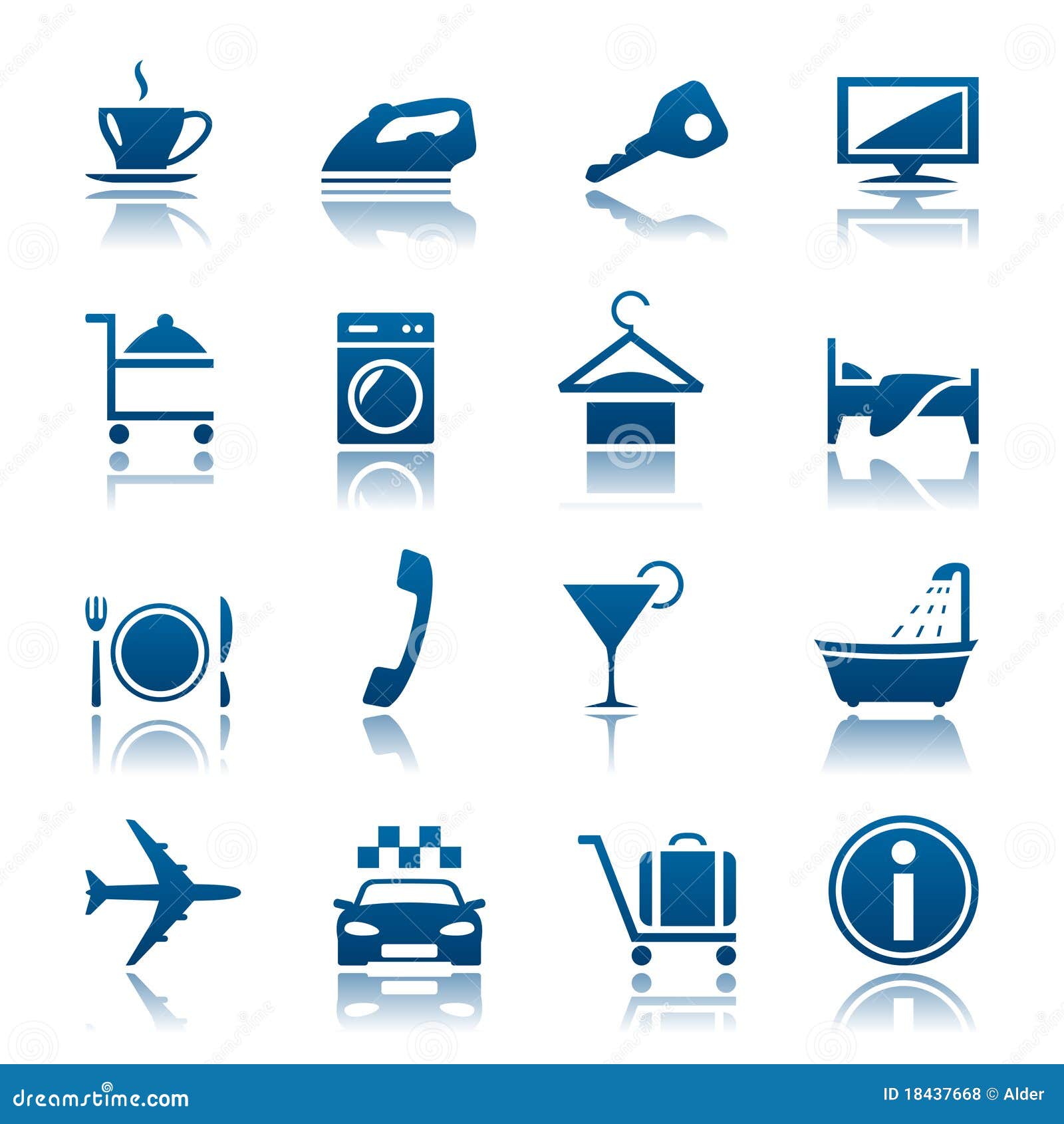 hotel & vacations icon set
