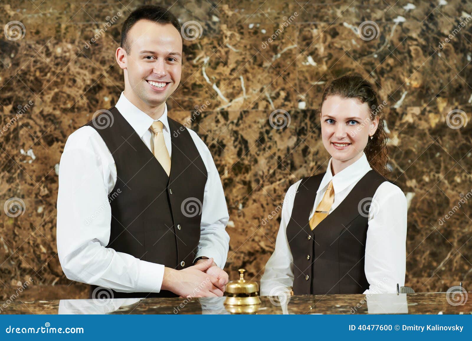 hotel worker on reception