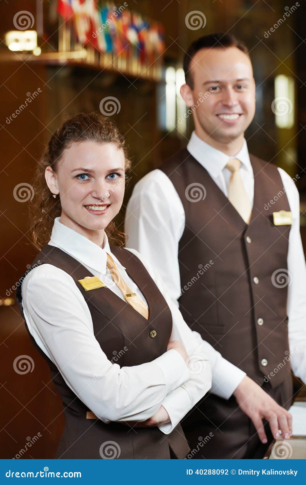 Hotel Workers On Reception Stock Photo Image 40288092