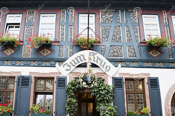 Hotel Zum Krug, Eltville, Deutschland Redaktionelles Foto Bild von