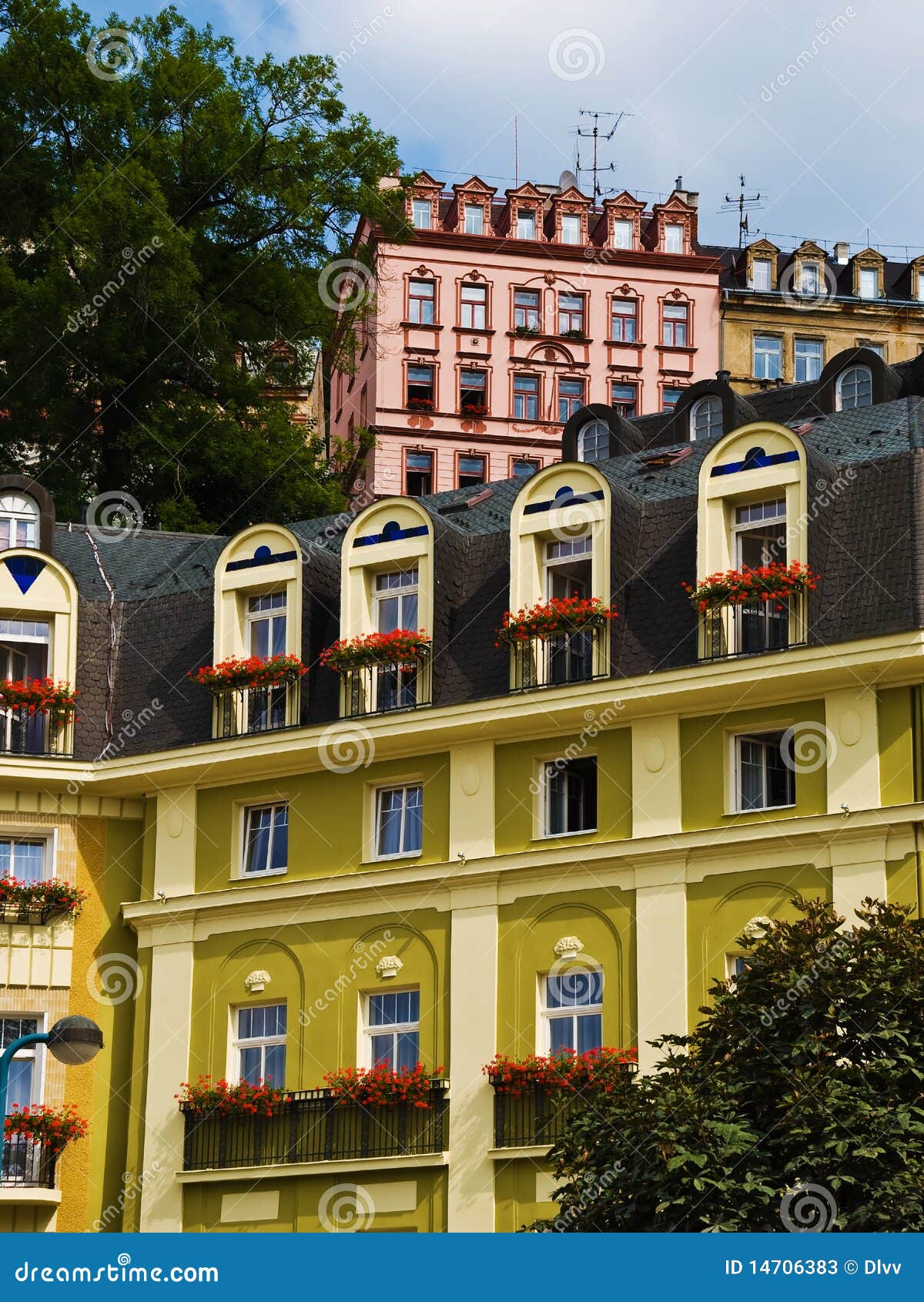 Hotels facade stock image. Image of travel, famous, roof - 14706383