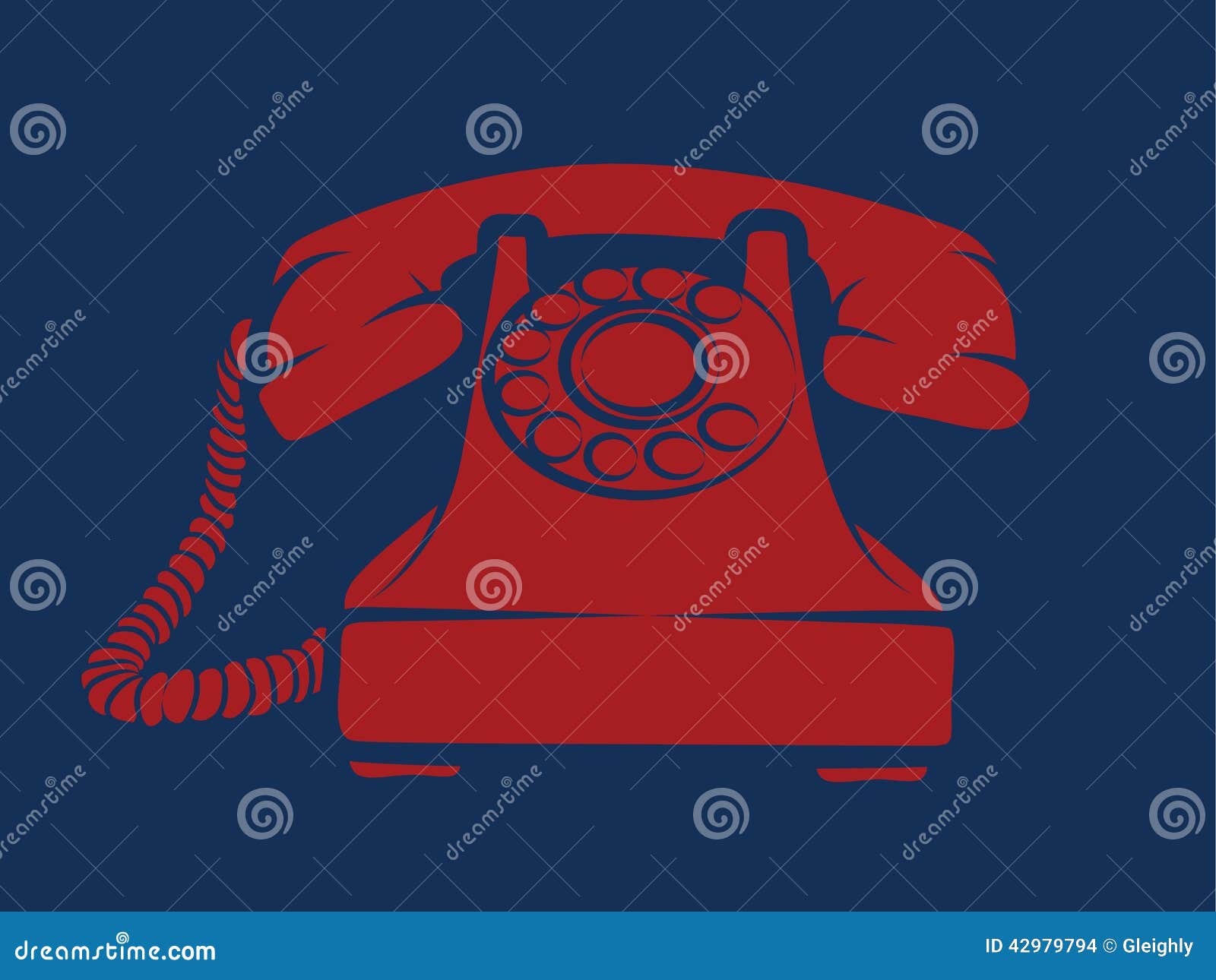 Hotline Red Phone Illustration Stock Vector - Illustration of nostalgic