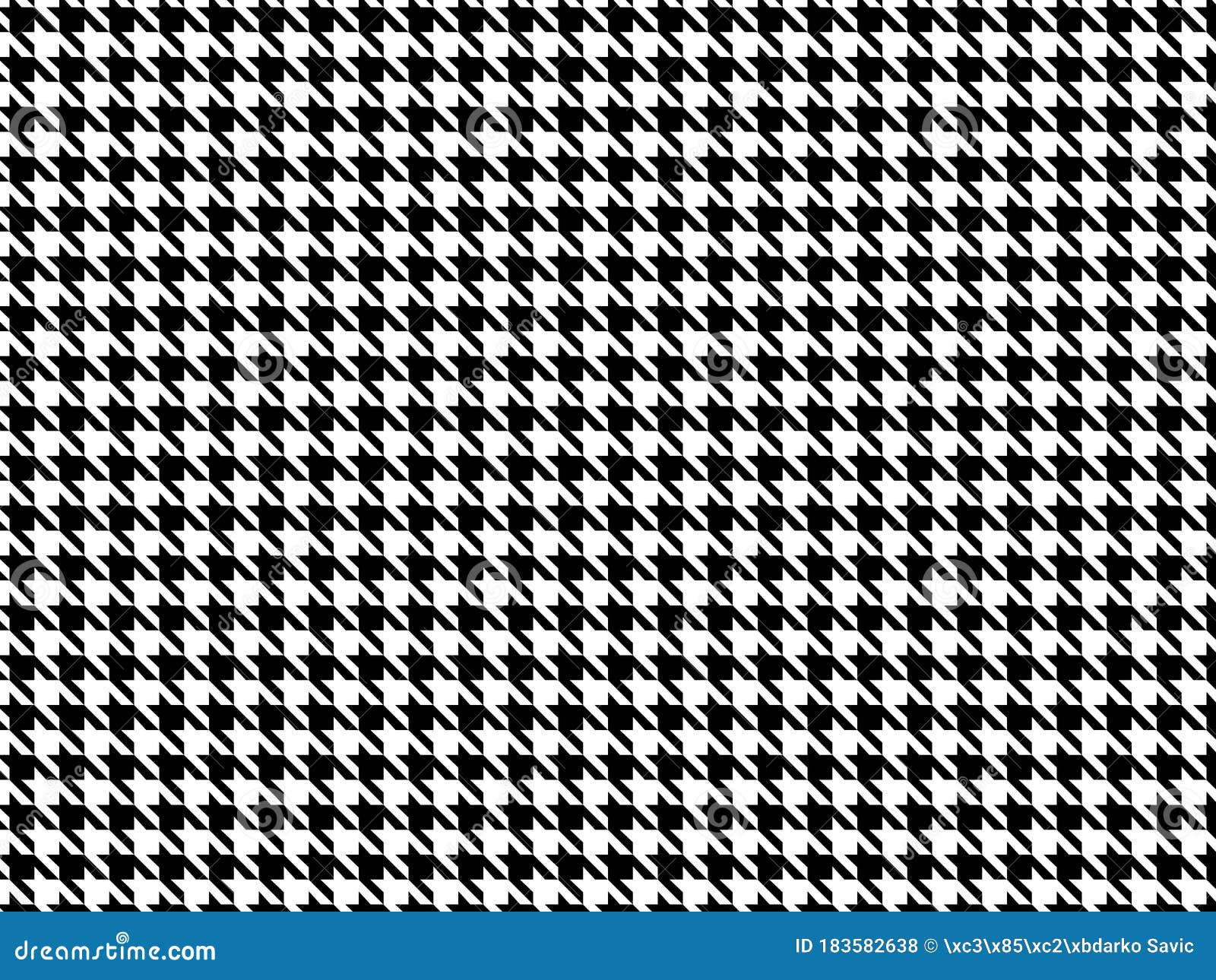 Houndstooth Black And White Fabric Seamless Pattern Vector Stock Vector Illustration Of Check Simple 183582638