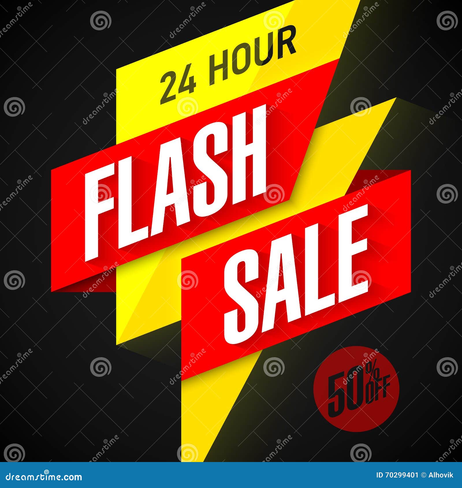 24 hour Flash Sale banner stock vector. Illustration of retail 70299401