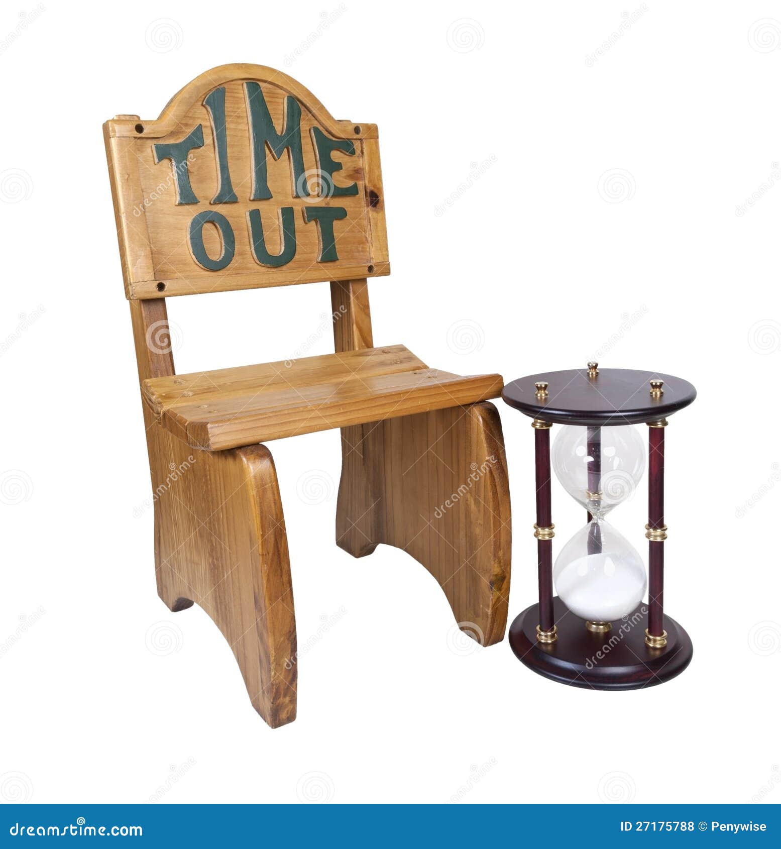 Hour Glass Next To Time Out Chair Stock Photo Image Of Chair