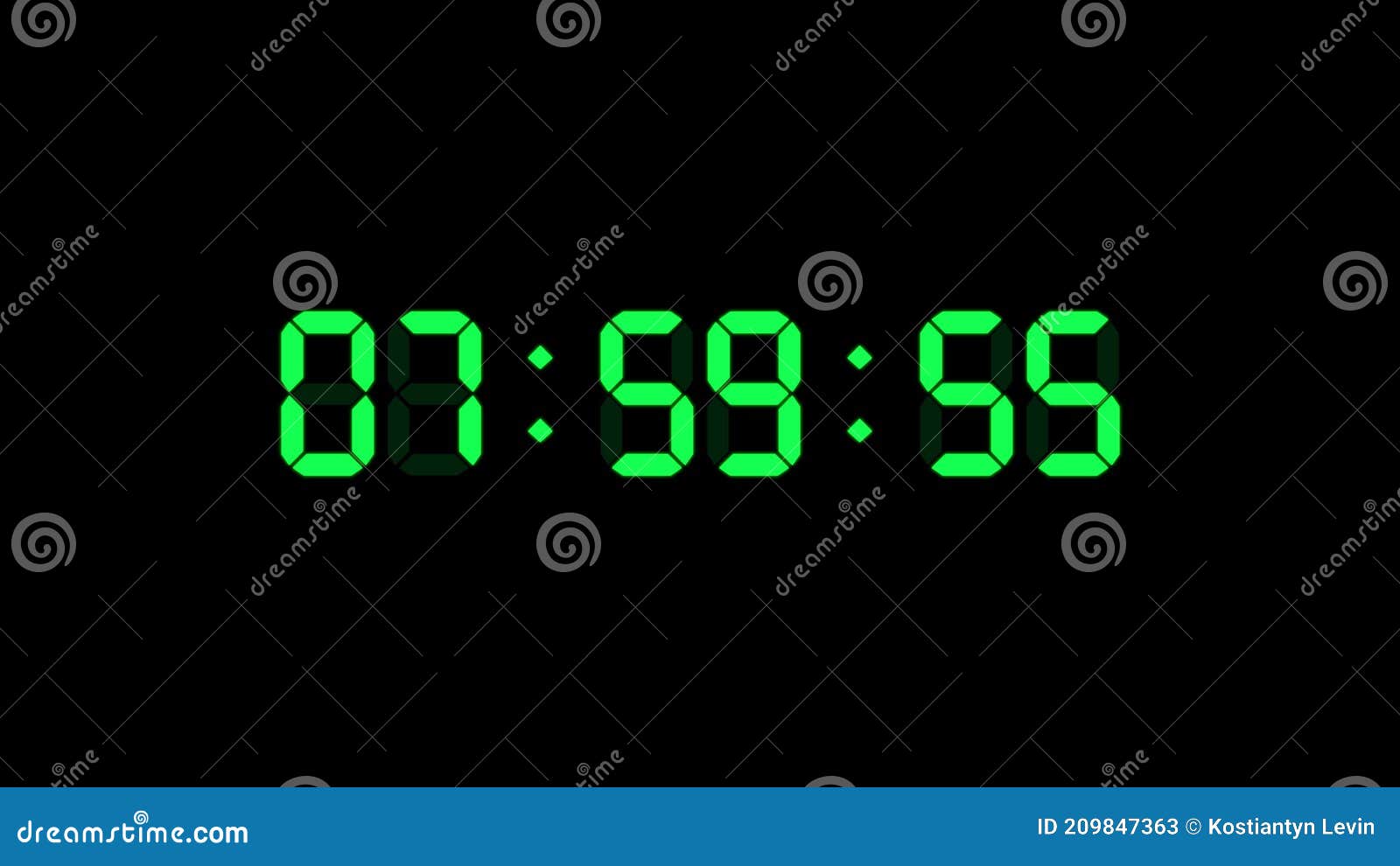 8 Hour O`clock Digital Clock. Seconds Count To Eight Stock Video - Video of  business, digitally: 209847363