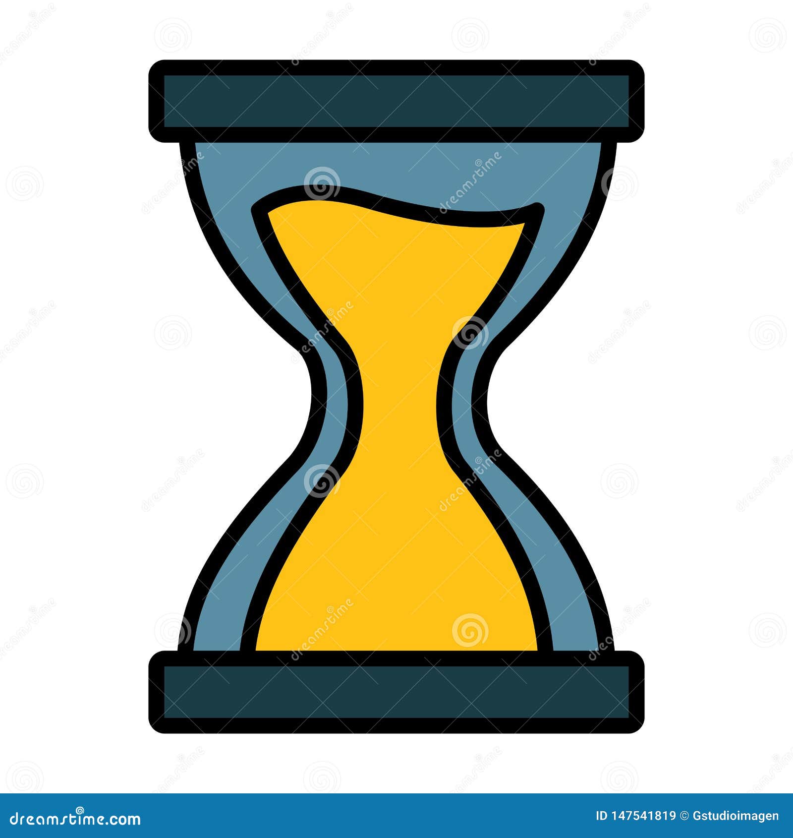 Hourglass clock time stock illustration. Illustration of clock 147541819