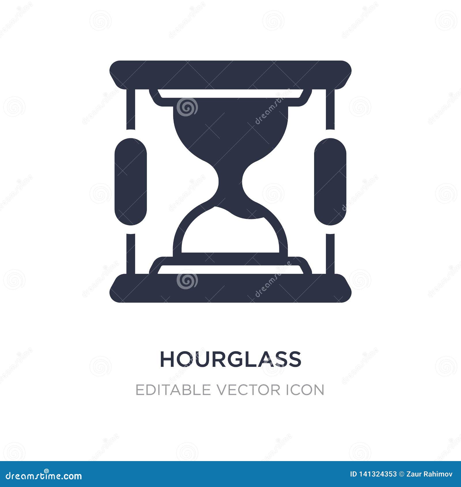 hourglass countdown icon on white background. Simple element illustration from Commerce concept. hourglass countdown icon symbol design