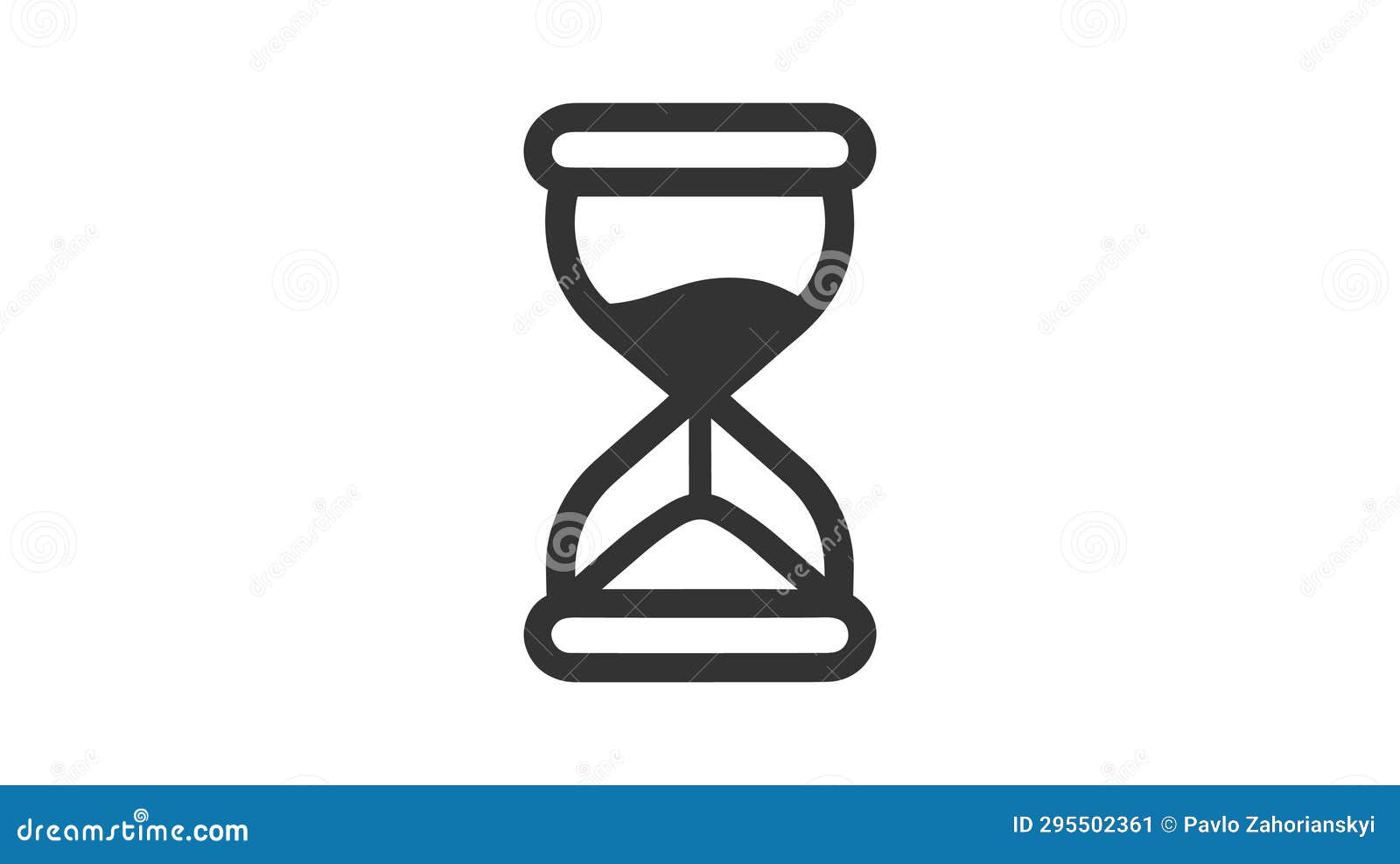 Hourglass Timer Icon in Trendy Flat Design. Vector Illustration Stock
