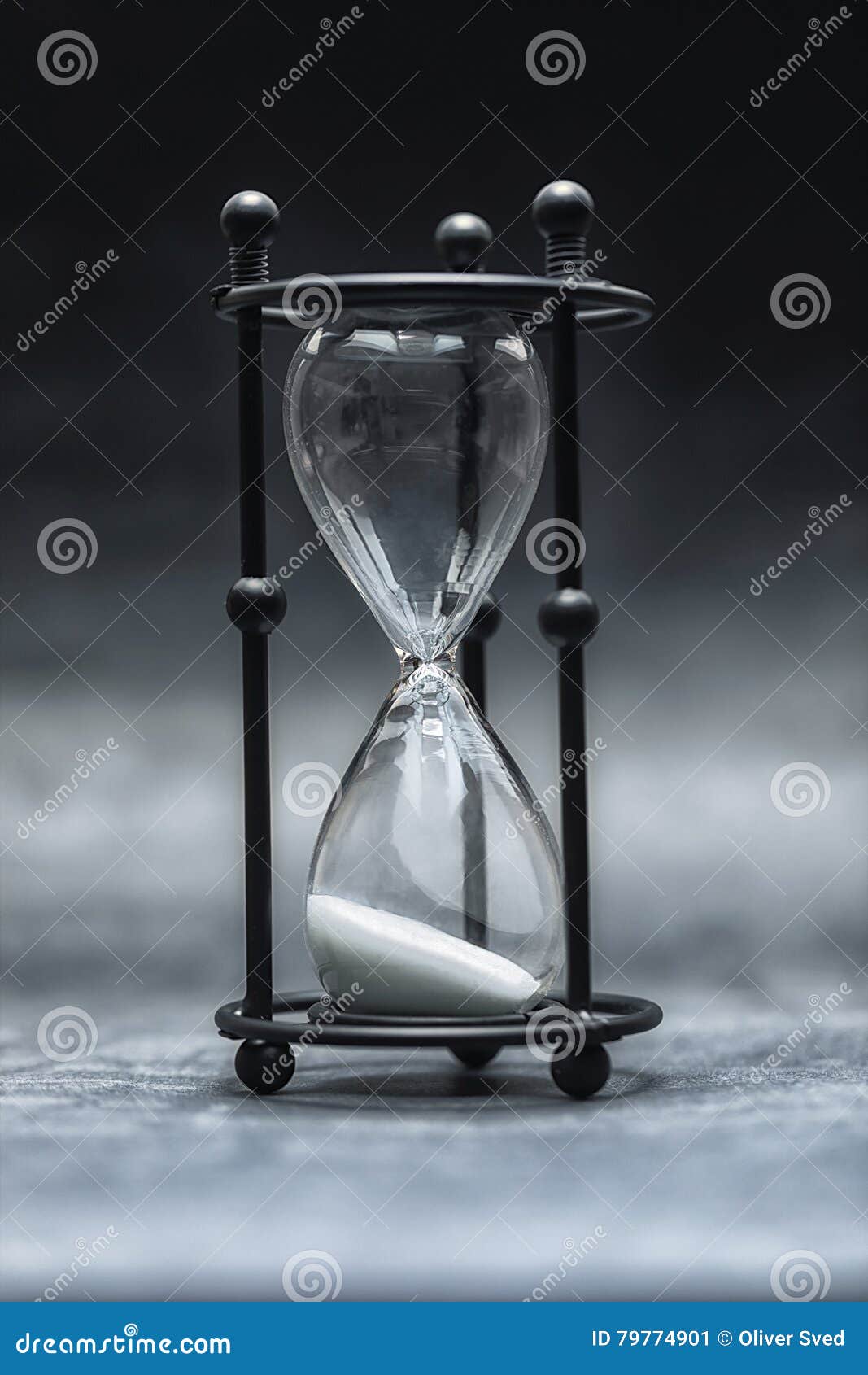 Hourglass with white sand stock image. Image of glass - 79774901