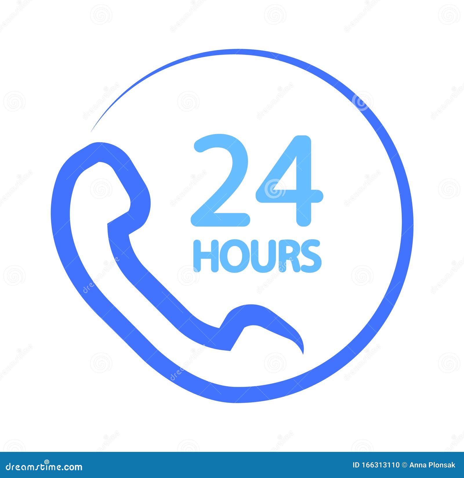24 Hours Icon. Call Center Icon. 24 Hour Work Schedule Stock