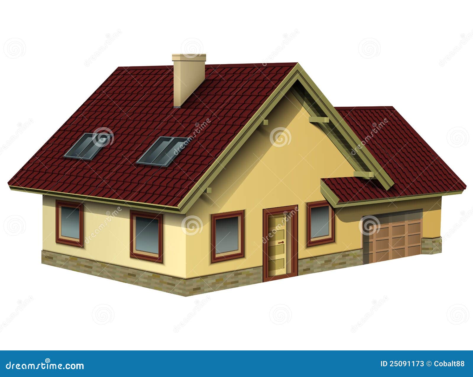 Vector Illustration Of Cool Detailed House | CartoonDealer.com #81951226