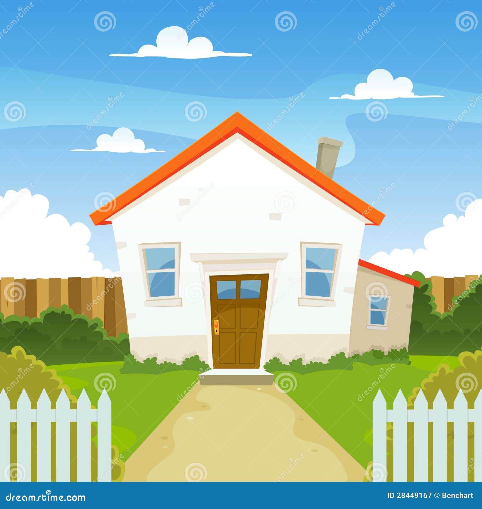 House stock vector. Illustration of nature, door, habitation 28449167