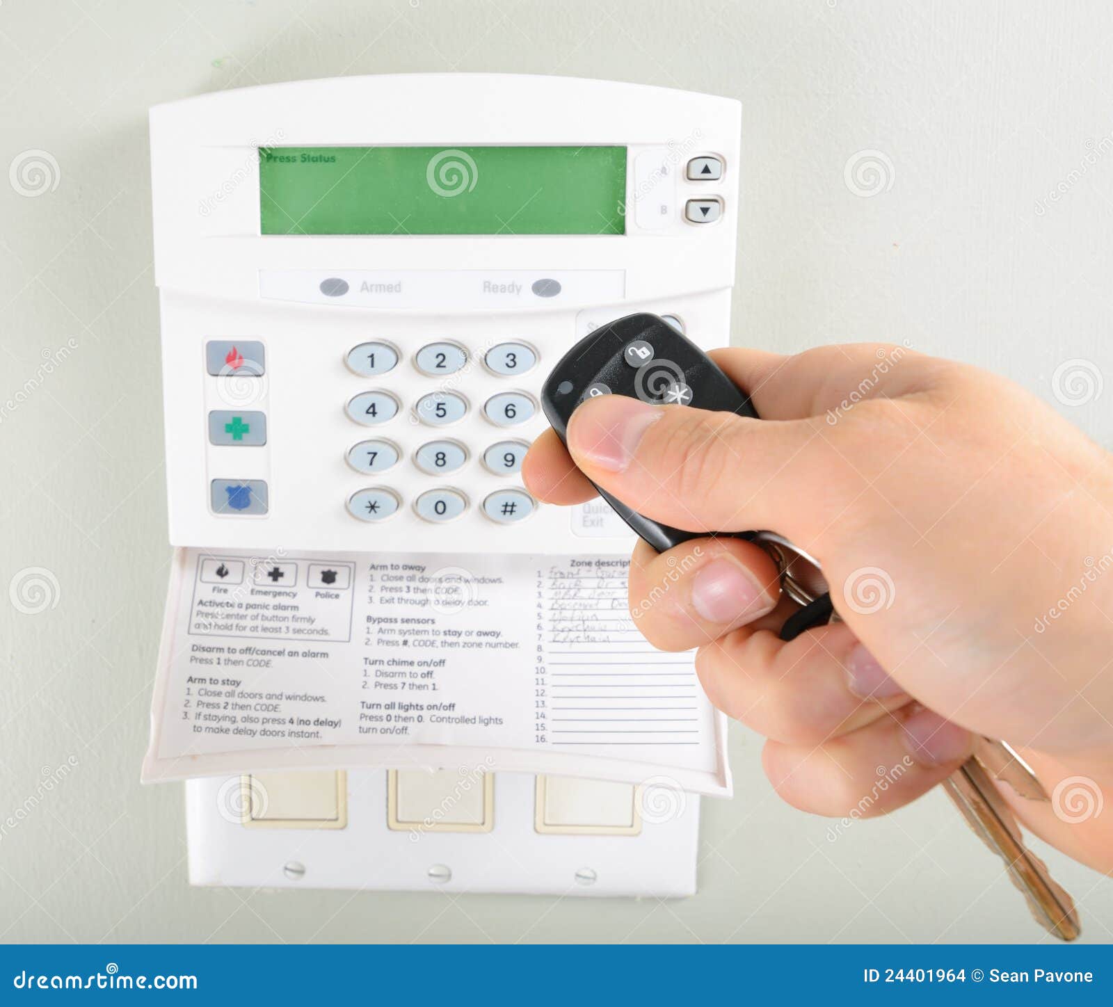 House Alarm stock photo. Image of handheld, home, remote 24401964